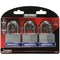 Brinks Keyed Alike Padlock, Laminated Steel, 50mm, High Security 3PK 172-50391 - alternate 1